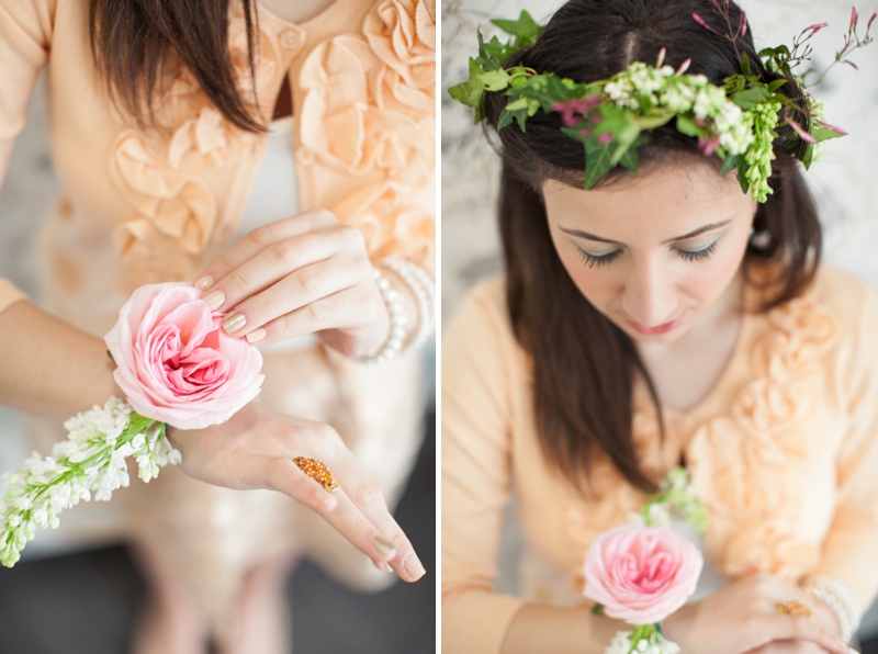 Romantic Peach and Ivory Wedding Inspiration {Everything But The Bride} via TheELD.com