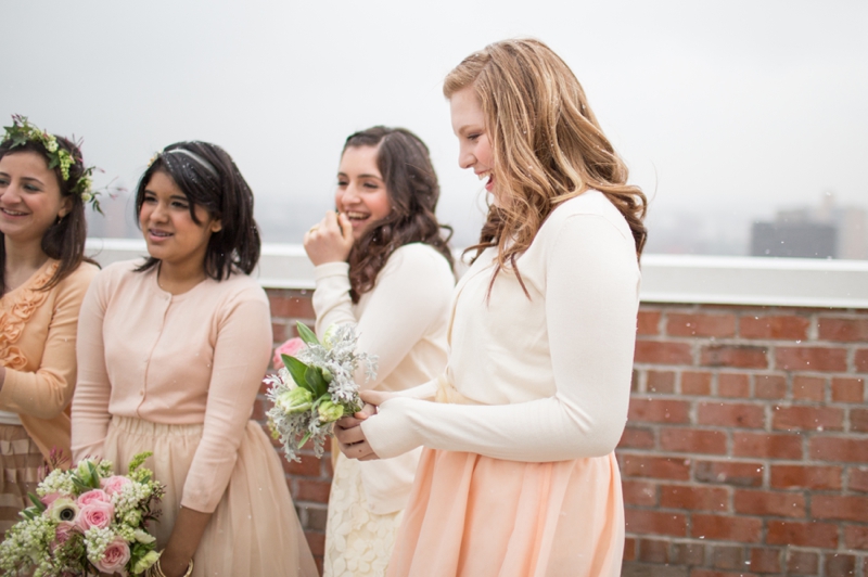 Romantic Peach and Ivory Wedding Inspiration {Everything But The Bride} via TheELD.com