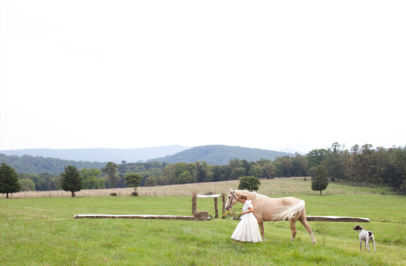 Eclectic Blue & Yellow West Virginia Farm Wedding via TheELD.com