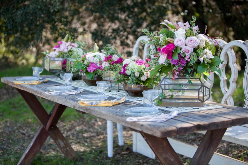 Vintage and Rustic Pink Wedding Inspiration via TheELD.com