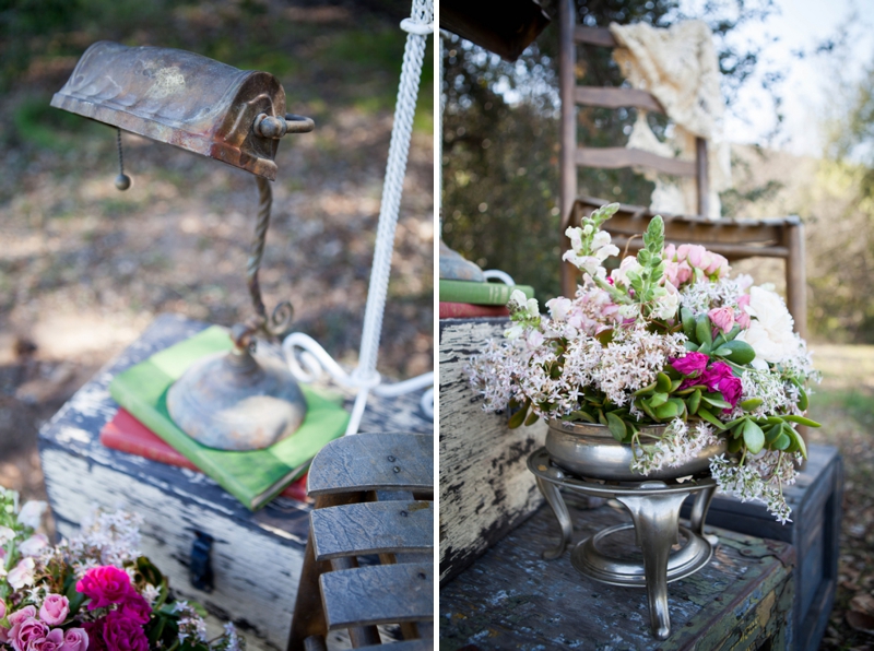 Vintage and Rustic Pink Wedding Inspiration via TheELD.com