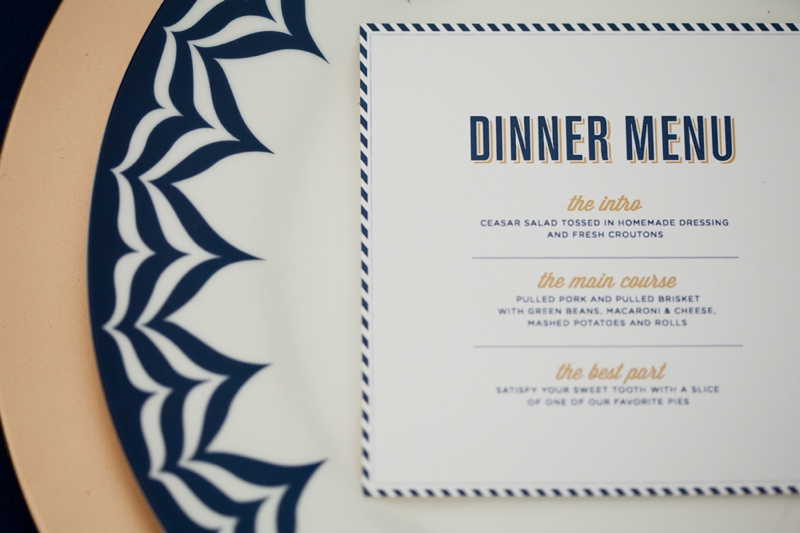 Woodland Navy and Gold Wedding Inspiration via TheELD.com