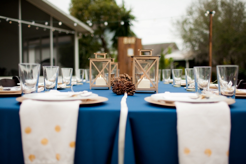 Woodland Navy and Gold Wedding Inspiration via TheELD.com