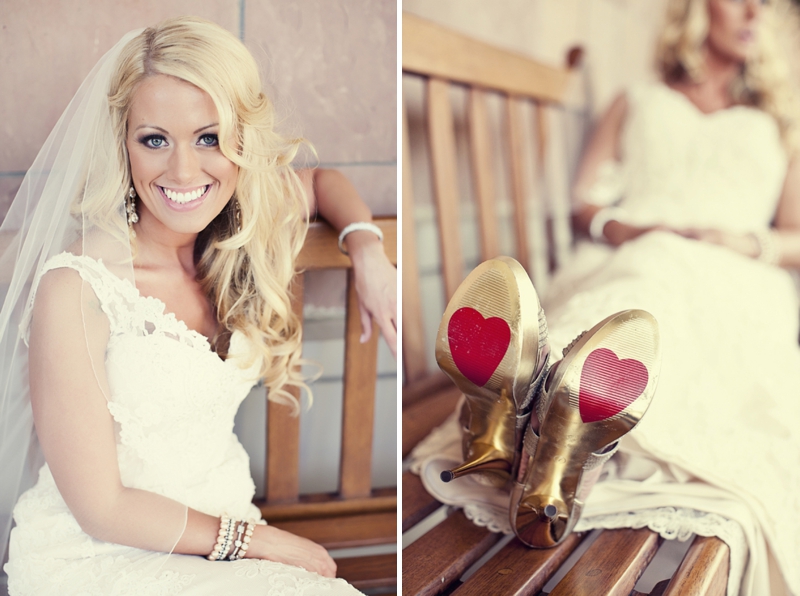 Vintage Glam and Eclectic Red and Gold Wedding via TheELD.com