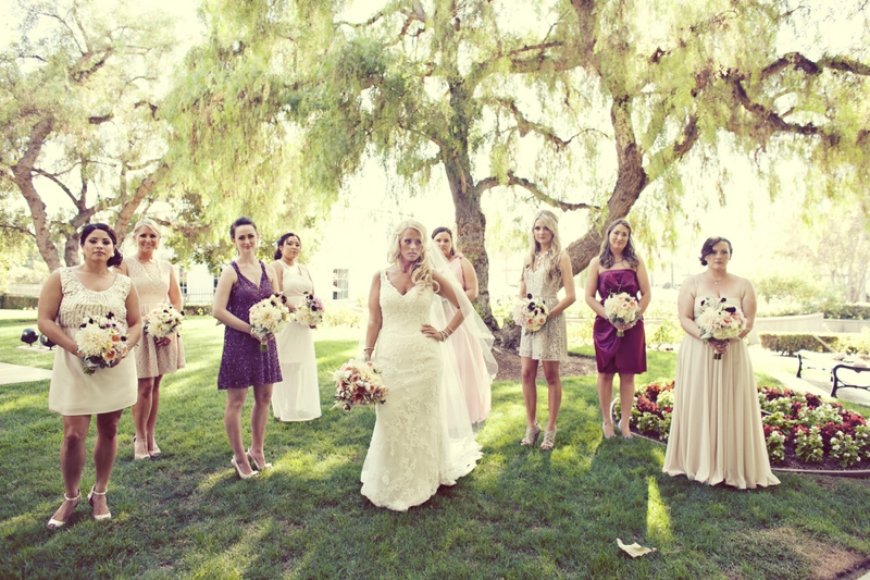 Vintage Glam and Eclectic Red and Gold Wedding via TheELD.com