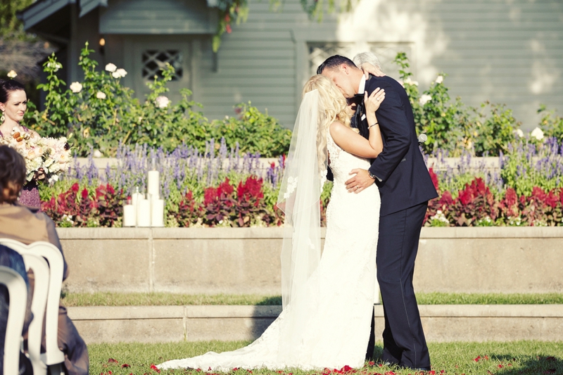 Vintage Glam and Eclectic Red and Gold Wedding via TheELD.com