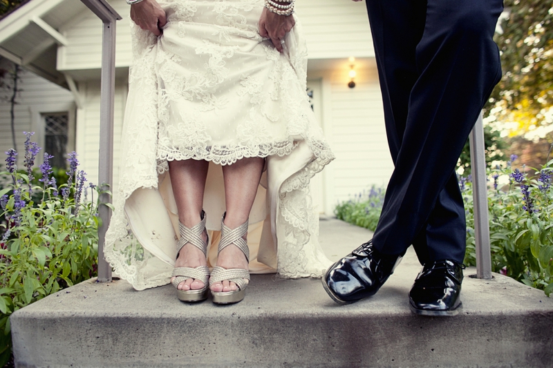 Vintage Glam and Eclectic Red and Gold Wedding via TheELD.com