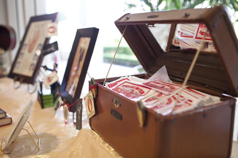 Vintage Glam and Eclectic Red and Gold Wedding via TheELD.com