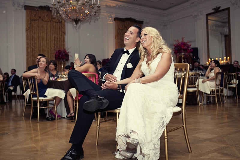 Vintage Glam and Eclectic Red and Gold Wedding via TheELD.com