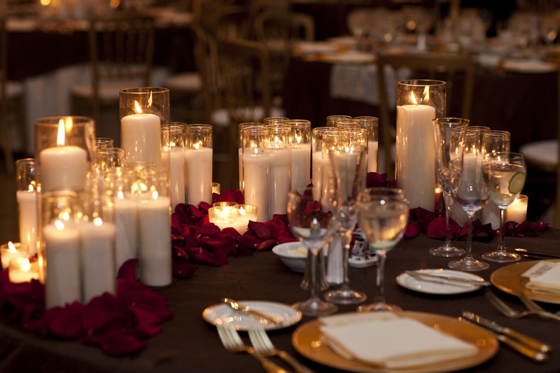 Vintage Glam and Eclectic Red and Gold Wedding via TheELD.com