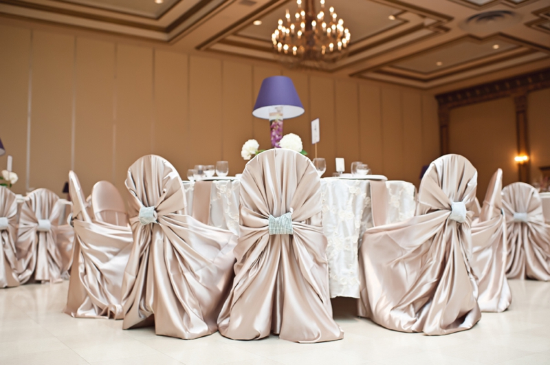 Modern Elegant Champagne and Purple Wedding via TheELD.com