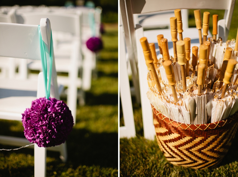 Elegant Travel Themed Purple Vineyard Wedding via TheELD.com