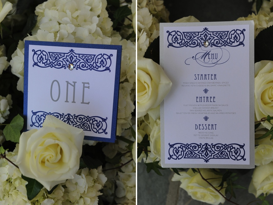 Navy and Gold Vintage Glam Wedding Inspiration via TheELD.com