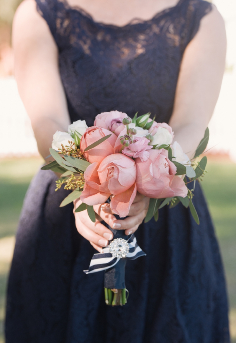 Southern Vintage Pink and Navy Wedding via TheELD.com