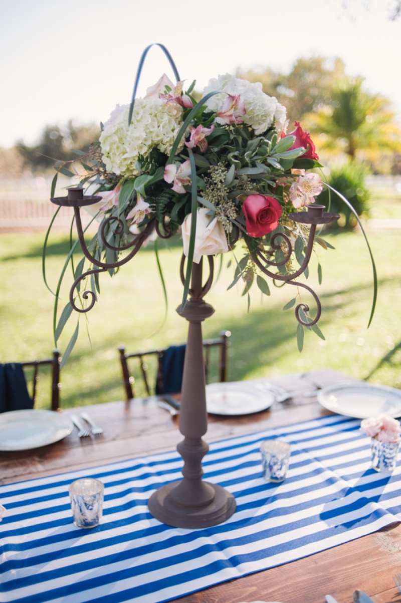 Southern Vintage Pink and Navy Wedding via TheELD.com