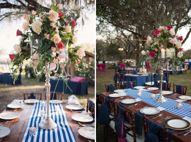 Southern Vintage Pink and Navy Wedding via TheELD.com