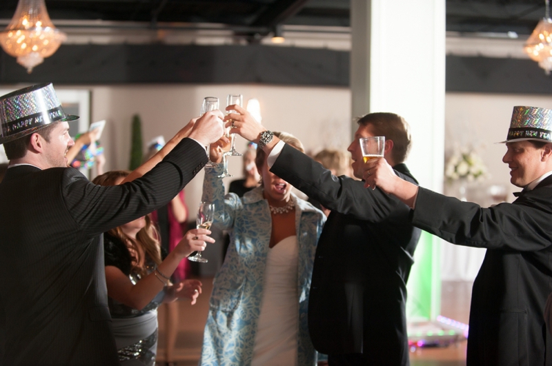 Modern Black & White New Years Eve Wedding via TheELD.com