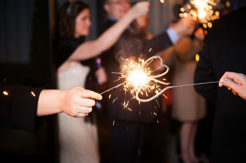 Modern Black & White New Years Eve Wedding via TheELD.com