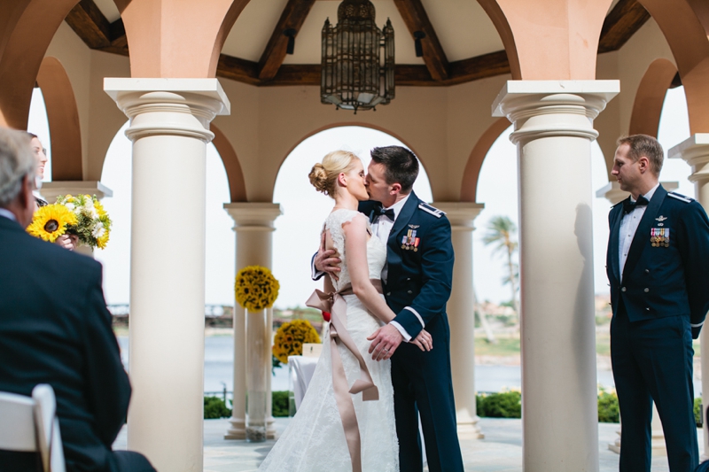 Yellow and White Air Force Wedding via TheELD.com