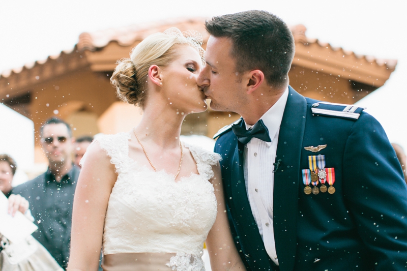 Yellow and White Air Force Wedding via TheELD.com