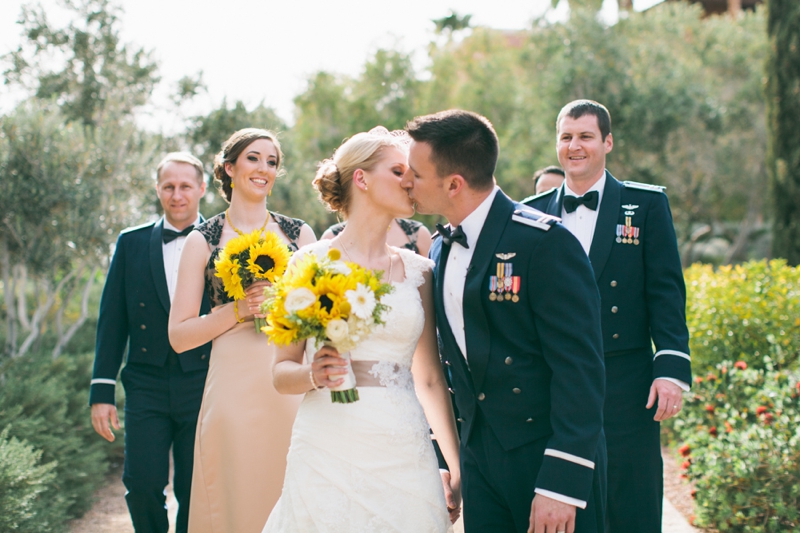 Yellow and White Air Force Wedding via TheELD.com