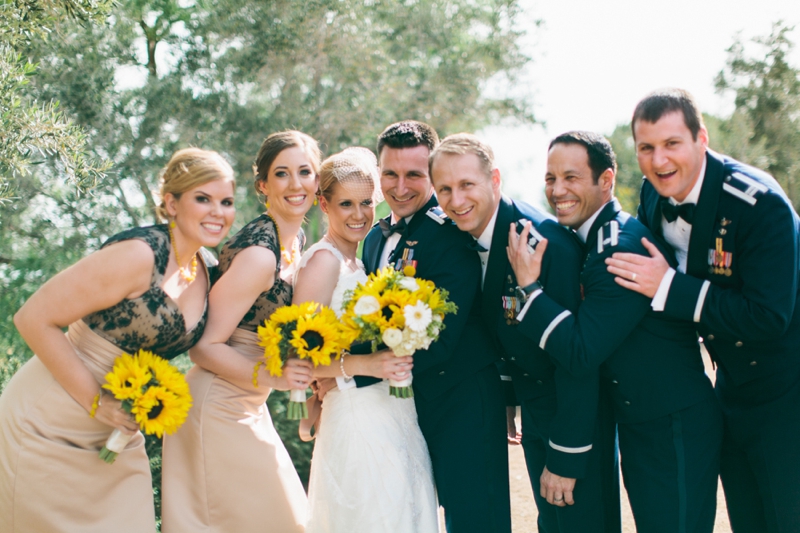 Yellow and White Air Force Wedding via TheELD.com