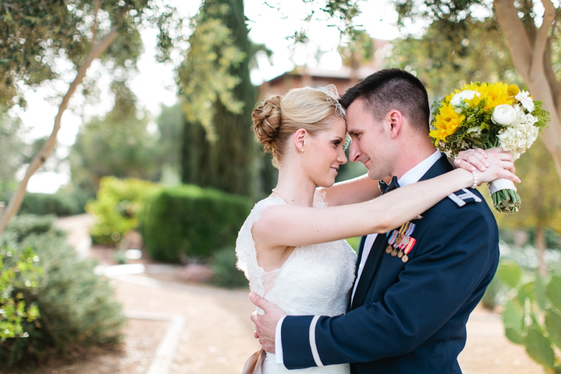 Yellow and White Air Force Wedding via TheELD.com