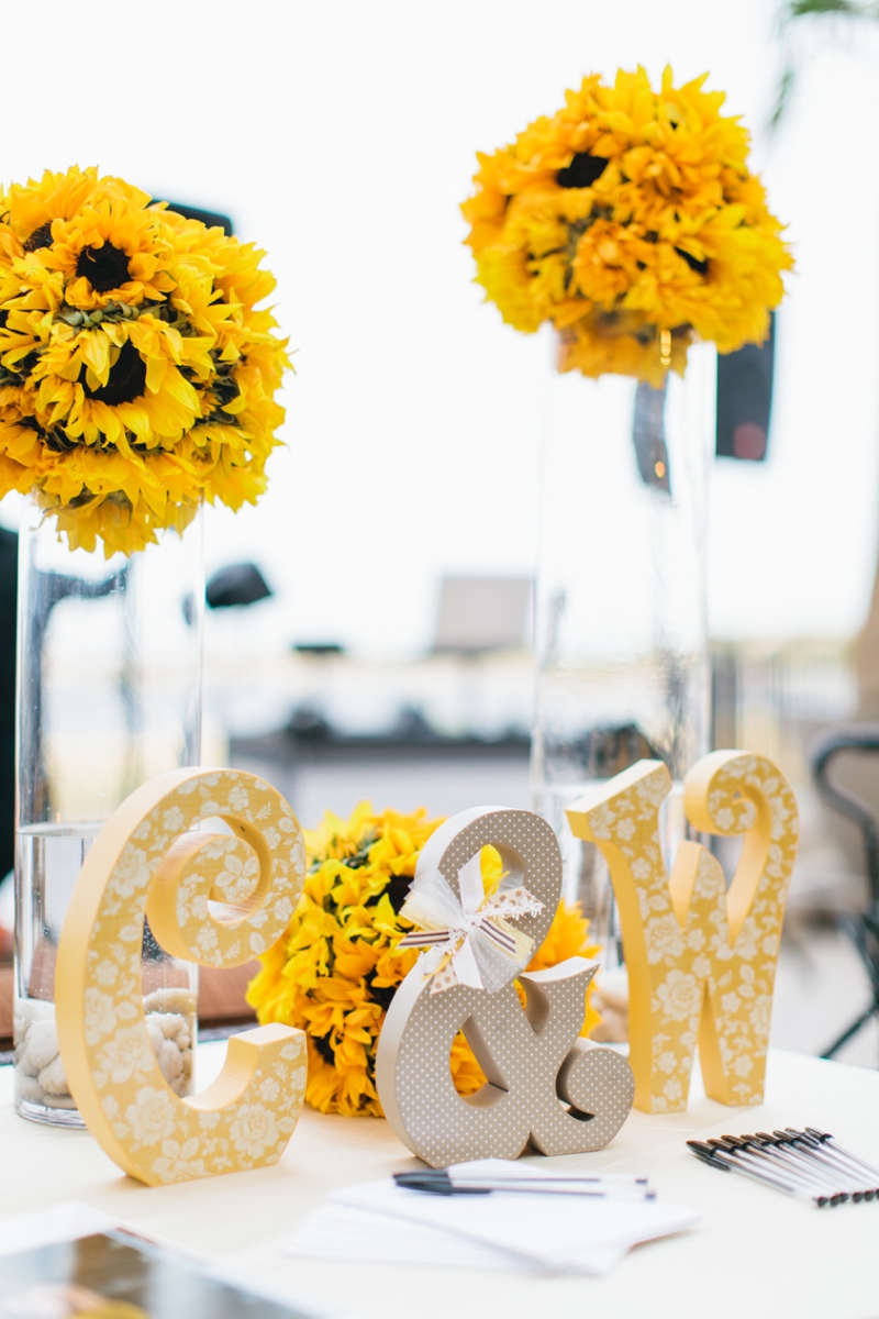 Yellow and White Air Force Wedding via TheELD.com