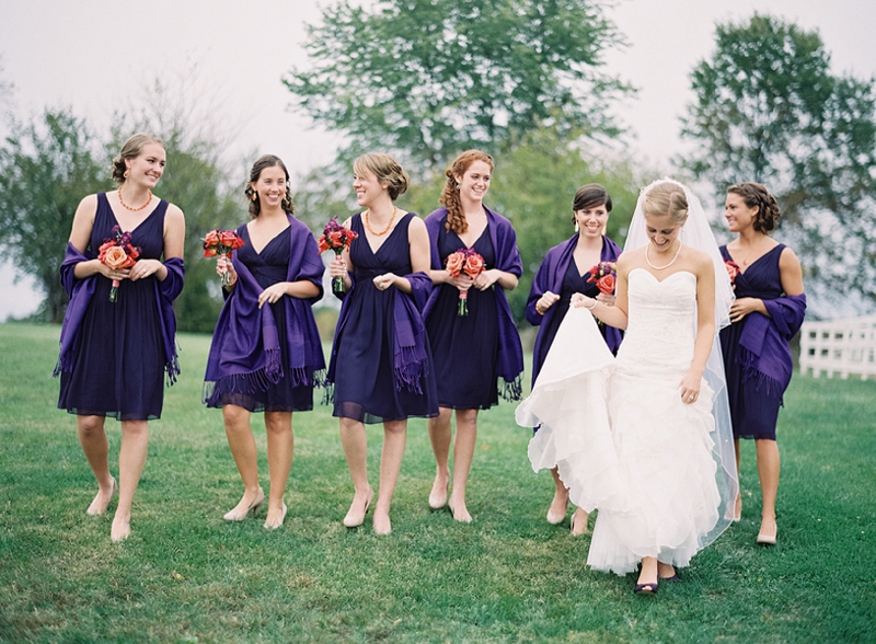 Rustic Purple & Orange Virginia Wedding via TheELD.com