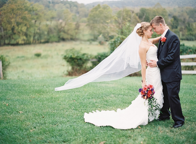 Rustic Purple & Orange Virginia Wedding via TheELD.com