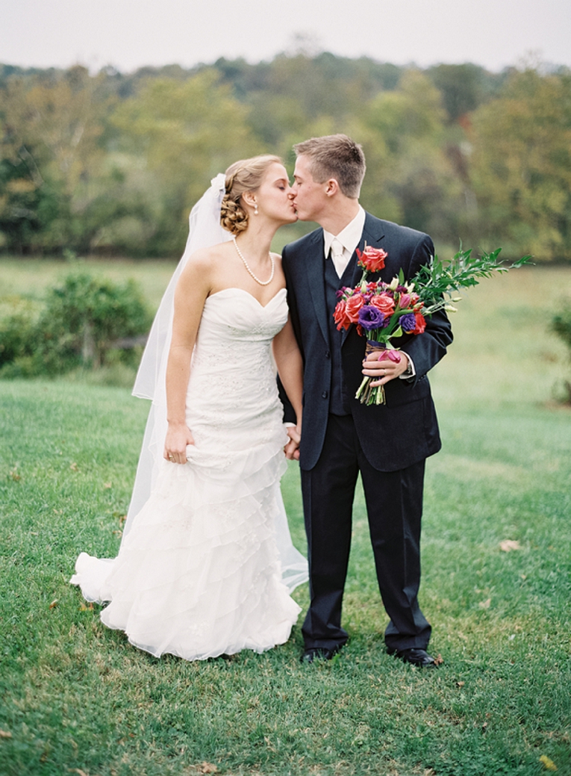 Rustic Purple & Orange Virginia Wedding via TheELD.com