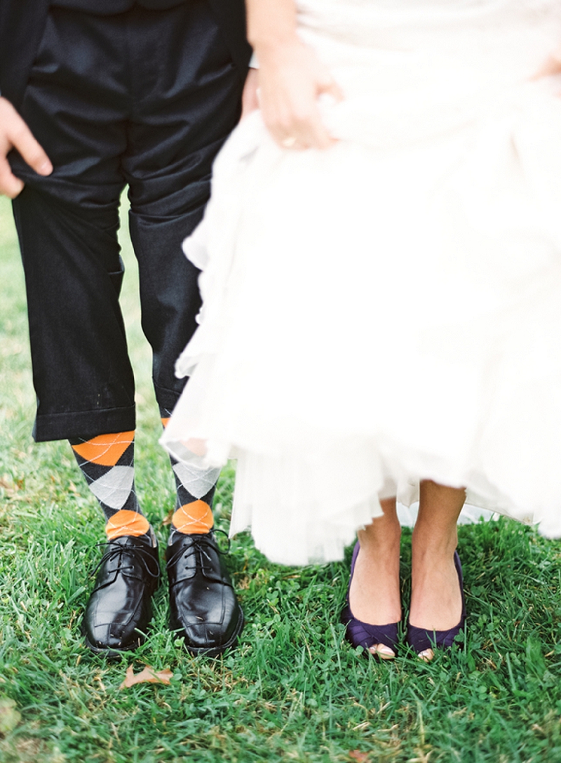 Rustic Purple & Orange Virginia Wedding via TheELD.com