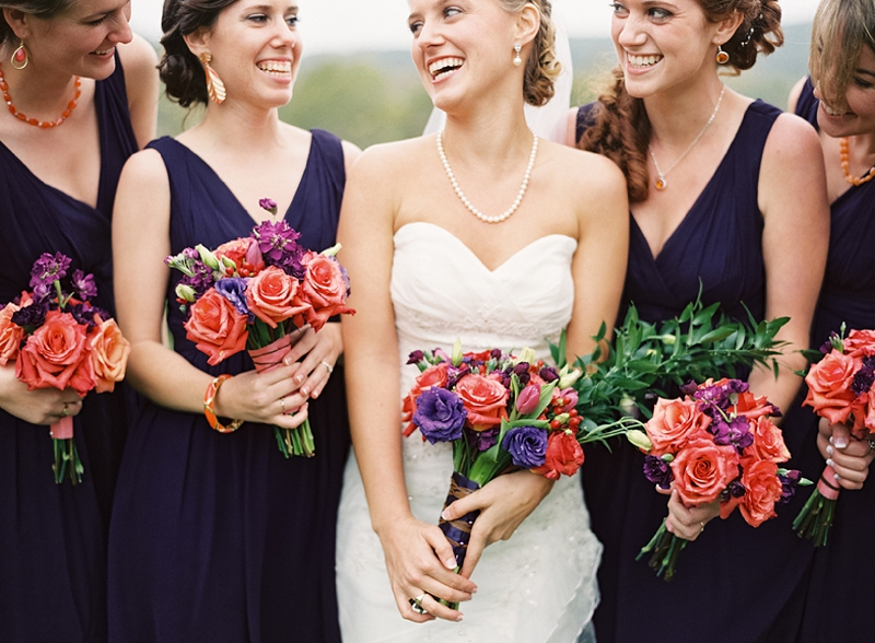 Rustic Purple & Orange Virginia Wedding via TheELD.com