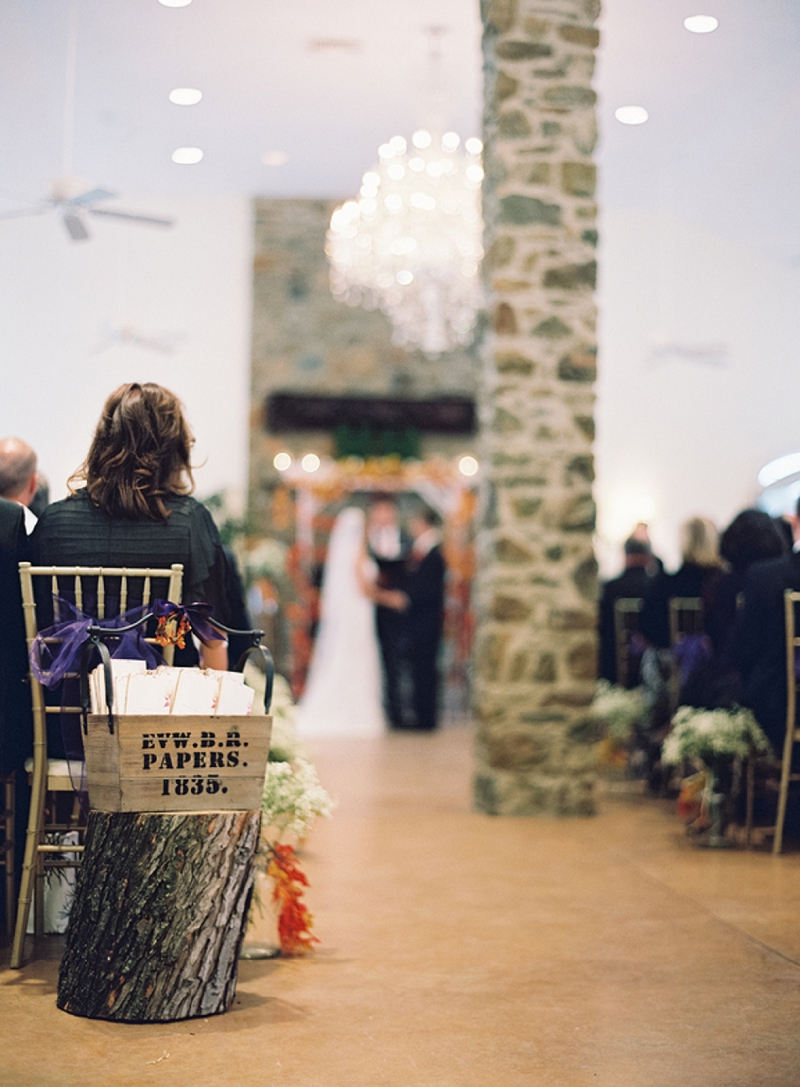 Rustic Purple & Orange Virginia Wedding via TheELD.com