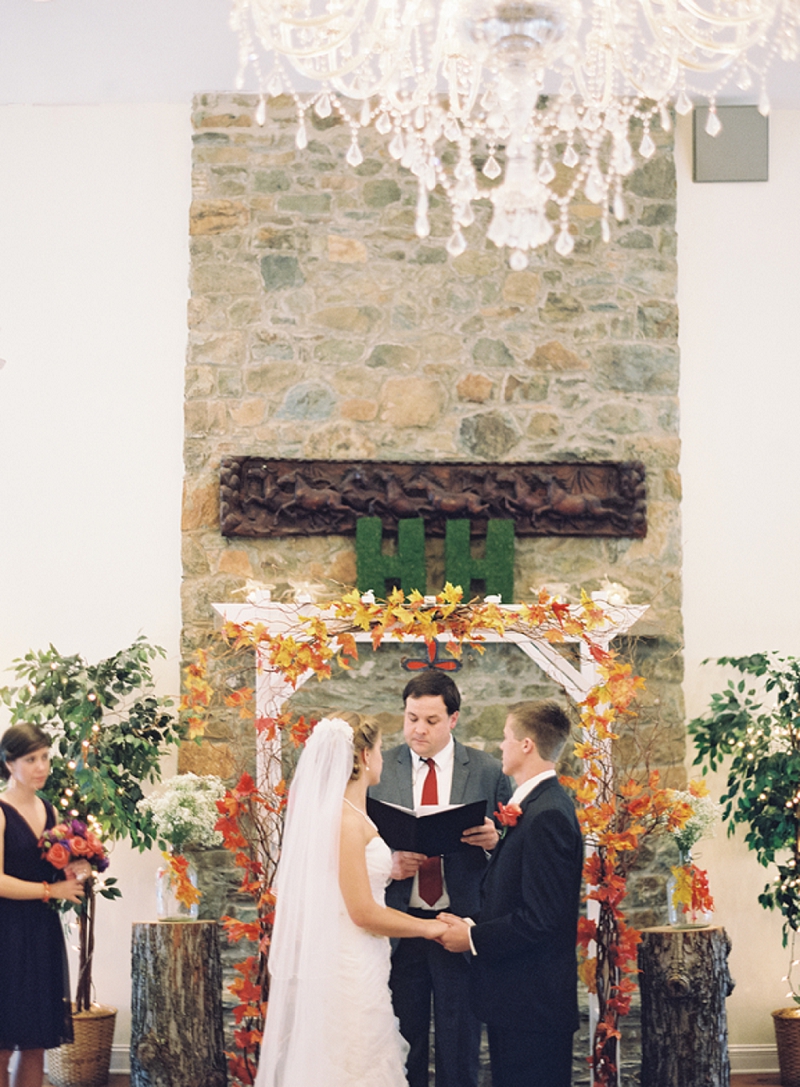 Rustic Purple & Orange Virginia Wedding via TheELD.com