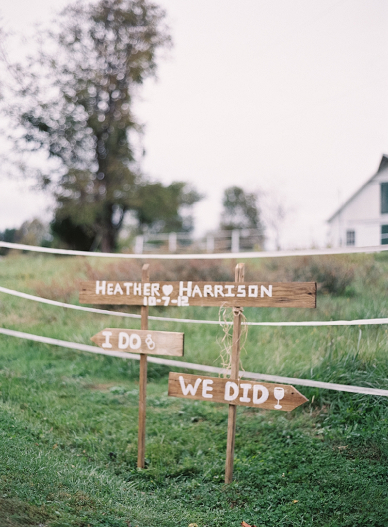 Rustic Purple & Orange Virginia Wedding via TheELD.com