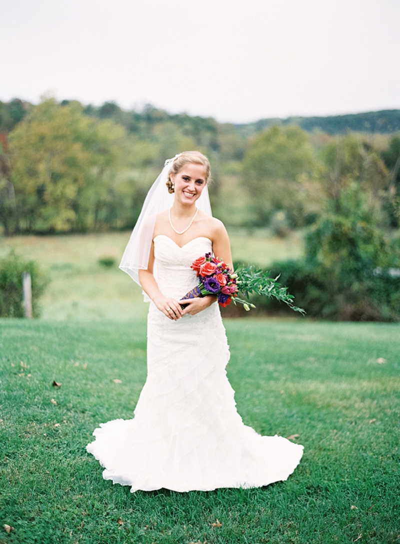 Rustic Purple & Orange Virginia Wedding via TheELD.com