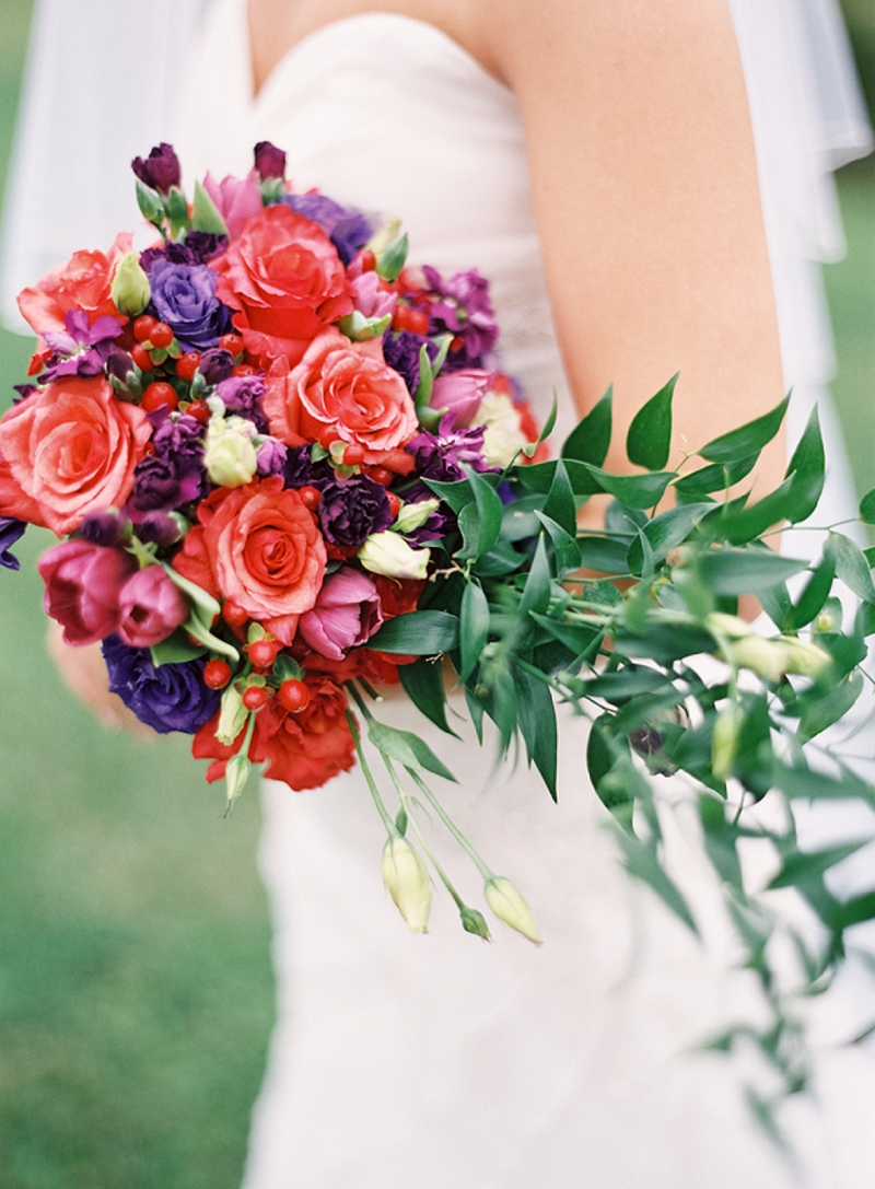 Rustic Purple & Orange Virginia Wedding via TheELD.com