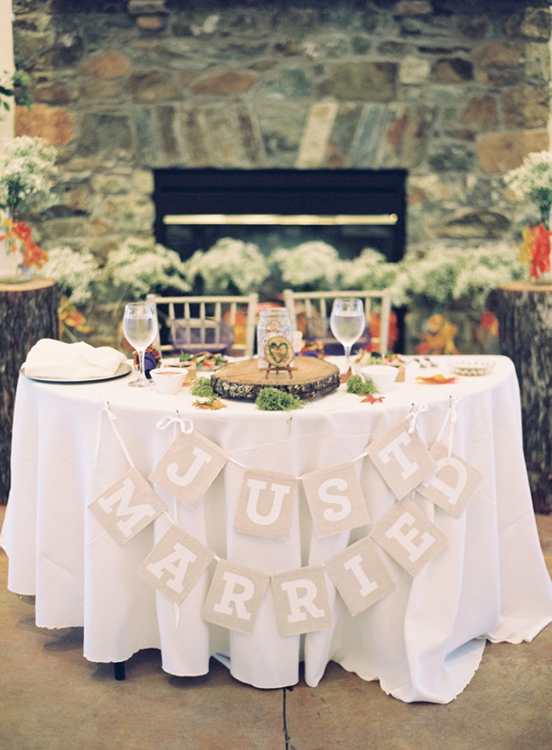 Rustic Purple & Orange Virginia Wedding via TheELD.com