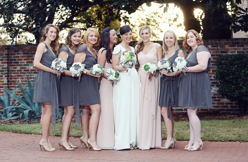 Eclectic Pink and Gray South Carolina Wedding via TheELD.com