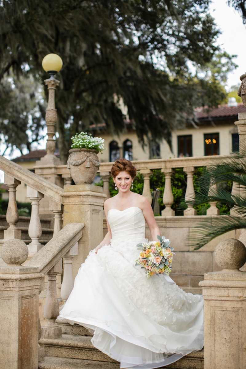 Fresh Southern Peach and Gold Wedding Inspiration via TheELD.com