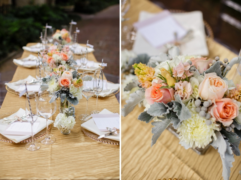 Fresh Southern Peach and Gold Wedding Inspiration via TheELD.com