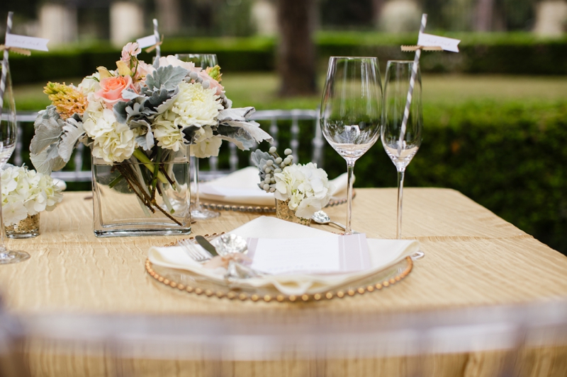 Fresh Southern Peach and Gold Wedding Inspiration via TheELD.com