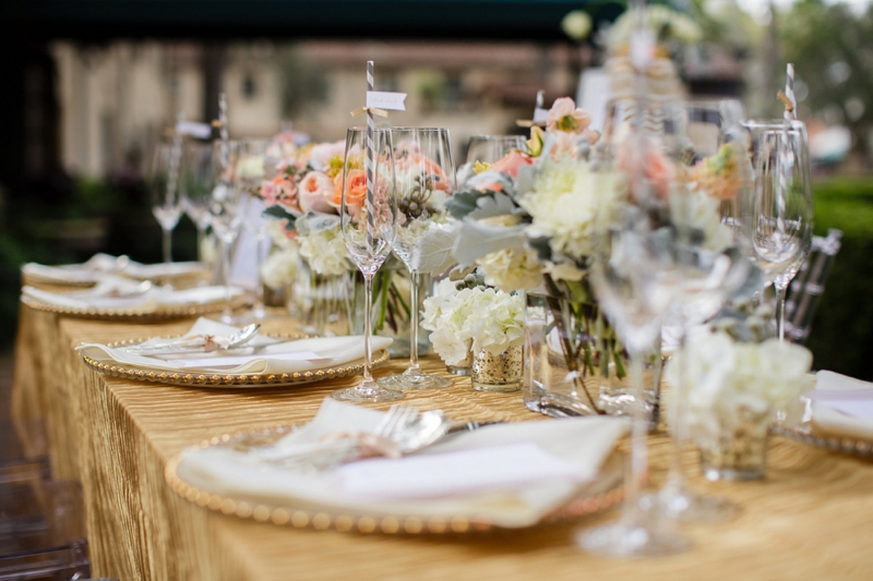 Fresh Southern Peach and Gold Wedding Inspiration via TheELD.com