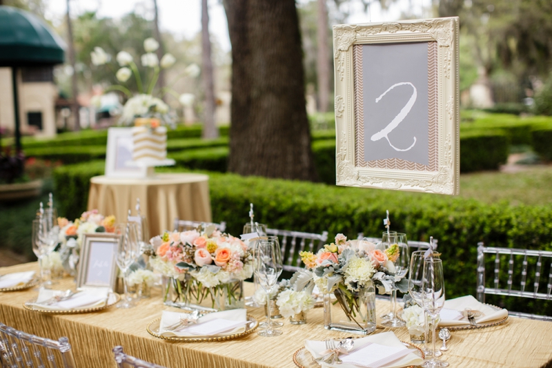 Fresh Southern Peach and Gold Wedding Inspiration via TheELD.com