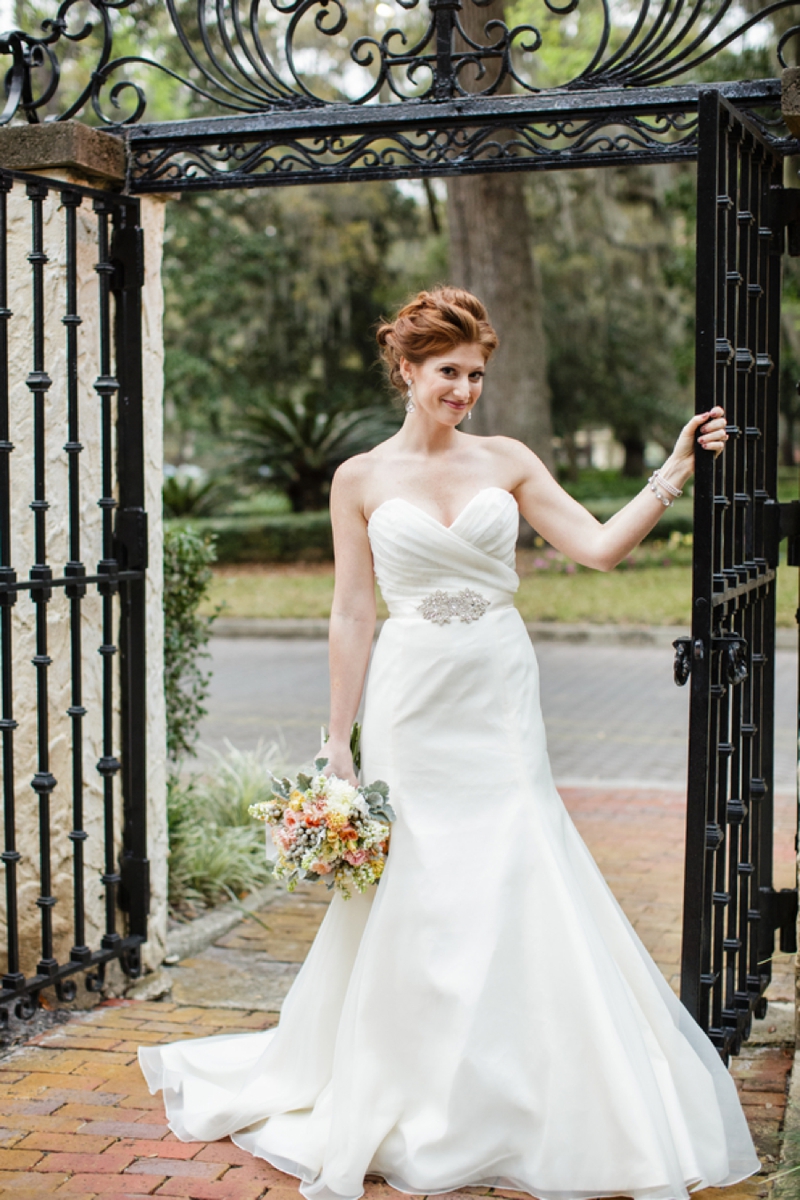 Fresh Southern Peach and Gold Wedding Inspiration via TheELD.com