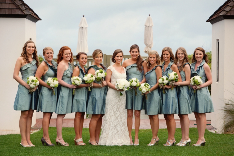 Green, Blue, and Burlap Southern Wedding via TheELD.com