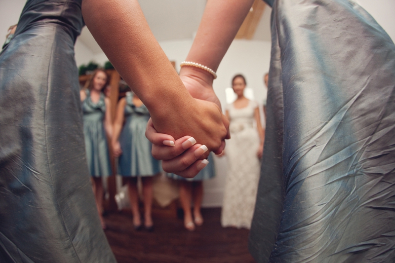 Green, Blue, and Burlap Southern Wedding via TheELD.com