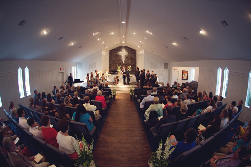 Green, Blue, and Burlap Southern Wedding via TheELD.com