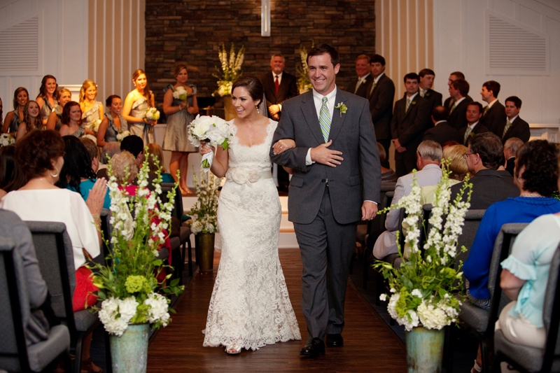Green, Blue, and Burlap Southern Wedding via TheELD.com